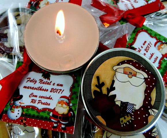 Lembrancinha Vela de Natal na Latinha