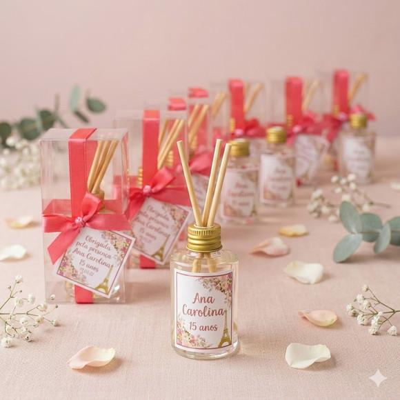 Mini Aromatizador 15 Anos Personalizado Luxo 60ml em Pet