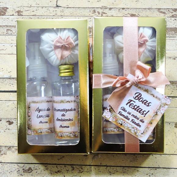 Presente Natal Kit Casa Água Lençóis Aromatizador Ambiente