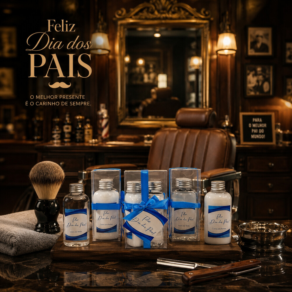 Lembrancinha Dia dos Pais Kit Higiene com Hidratante e Sabonete L