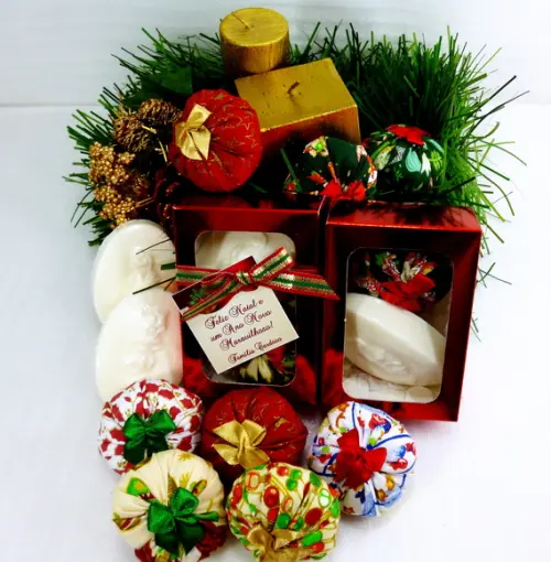 Caixinha Sachê de Natal com Sabonete