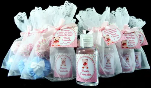 Lembrancinha 2 Sachês e Sabonete Líquido 35 ml