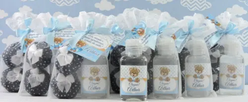 Lembrancinha Álcool Gel 35 ml e 2 Sachês