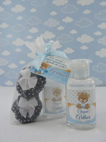 Lembrancinha Álcool Gel 35 ml e 2 Sachês