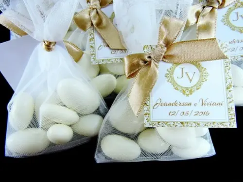 Lembrancinha Amêndoas na Organza