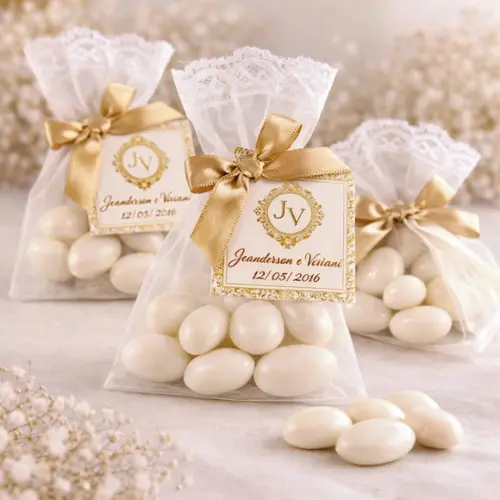 Lembrancinha Amêndoas na Organza