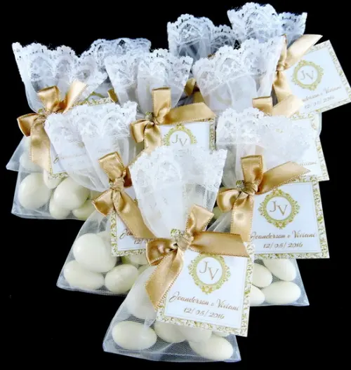 Lembrancinha Amêndoas na Organza