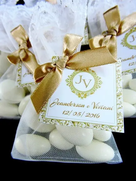 Lembrancinha Amêndoas na Organza