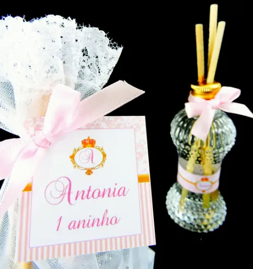 Lembrancinha Aniversário Mini Difusor Cinturinha 50 Organza