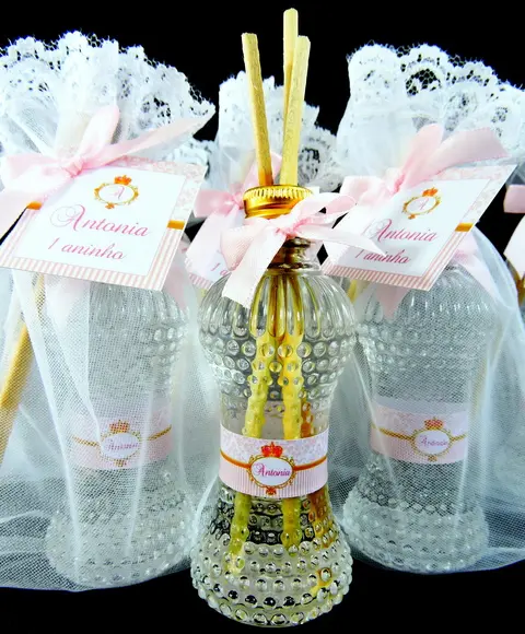 Lembrancinha Aniversário Mini Difusor Cinturinha 50 Organza