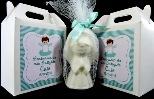 Lembrancinha Batizado Anjinho na Caixa