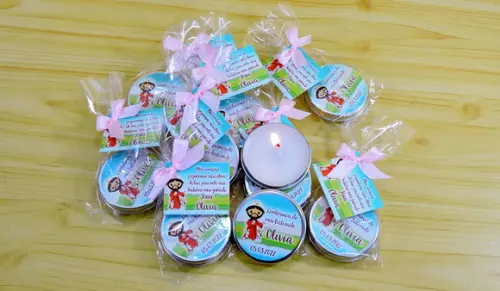 Lembrancinha Batizado Velinha na Latinha