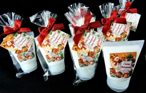 Lembrancinha Bisnaga no Saquinho Natal Brinde Personalizado