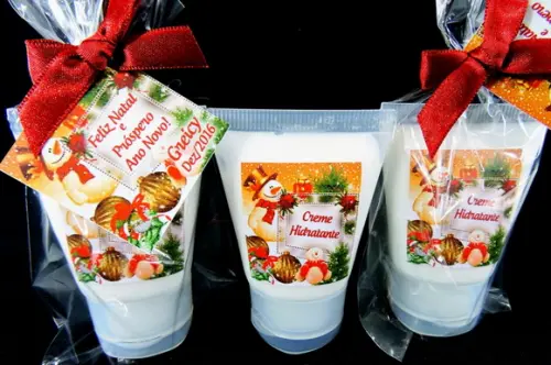 Lembrancinha Bisnaga no Saquinho Natal Brinde Personalizado