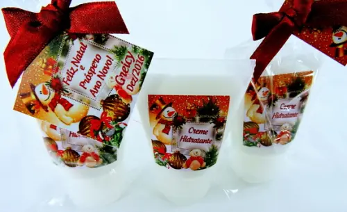 Lembrancinha Bisnaga no Saquinho Natal Brinde Personalizado