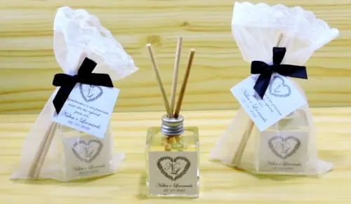 Lembrancinha Casamento Cubo Mini Difusor Aromatizante Vareta