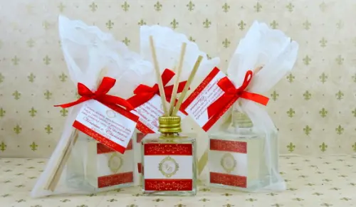 Lembrancinha Casamento Cubo Mini Difusor Vareta Aromatizante