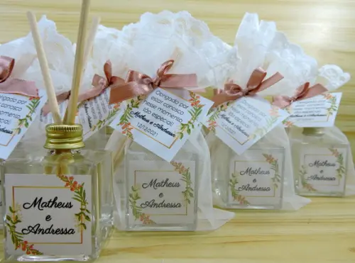 Lembrancinha Casamento Mini Difusor Cubo Aromatizante Vareta
