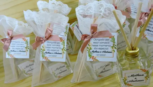 Lembrancinha Casamento Mini Difusor Cubo Aromatizante Vareta