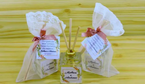 Lembrancinha Casamento Mini Difusor Cubo Aromatizante Vareta
