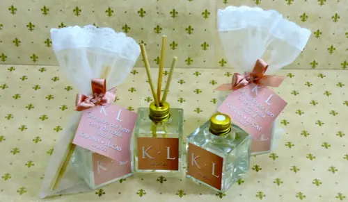 Lembrancinha Casamento Mini Difusor Cubo Vareta Aromatizante