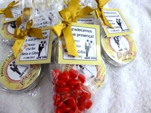 Lembrancinha Chá Bar - Coração Vermelho