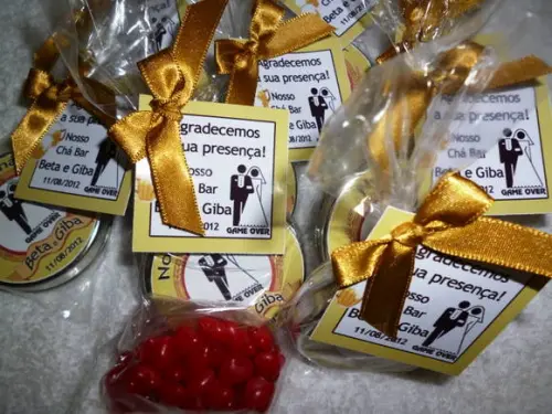 Lembrancinha Chá Bar - Coração Vermelho