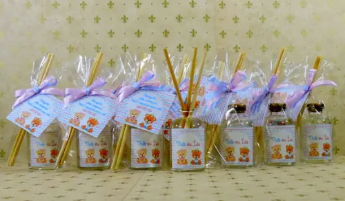 Lembrancinha Chá de Revelação Mini Difusor Cheirinho de Bebê