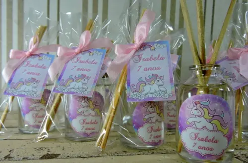 Lembrancinha de Aniversário Mini Aromatizador Unicórnio