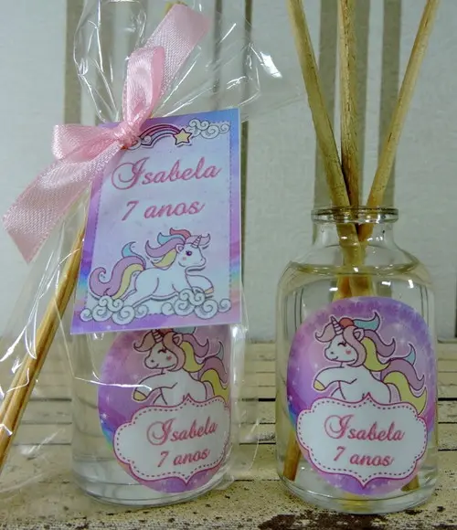 Lembrancinha de Aniversário Mini Aromatizador Unicórnio