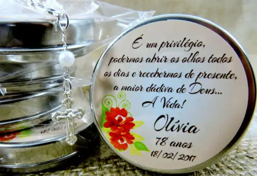 Lembrancinha de Aniversário Mini Terço