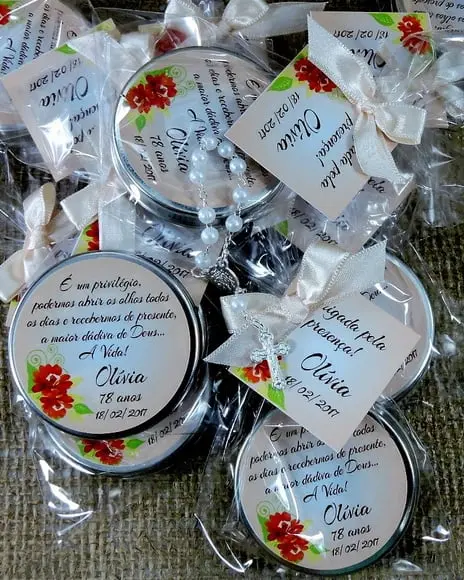 Lembrancinha de Aniversário Mini Terço