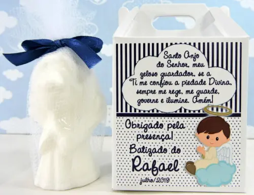 Lembrancinha de Batizado Anjinho na Caixa