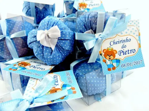 Lembrancinha de Bebê Sachê na Caixinha