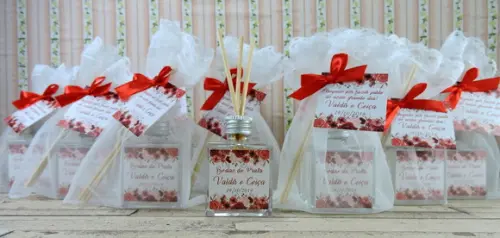 Lembrancinha de Bodas de Prata Mini Aromatizante Cubo 50 ml
