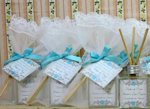 Lembrancinha de Bodas de Prata Mini Difusor Cubo 50 ml