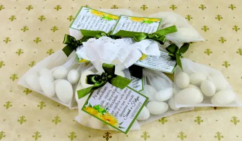 Lembrancinha de Casamento Amêndoas da Sorte Saquinho Organza