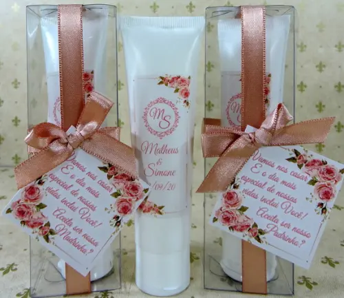 Lembrancinha de Casamento Bisnaga com Creme Noivado