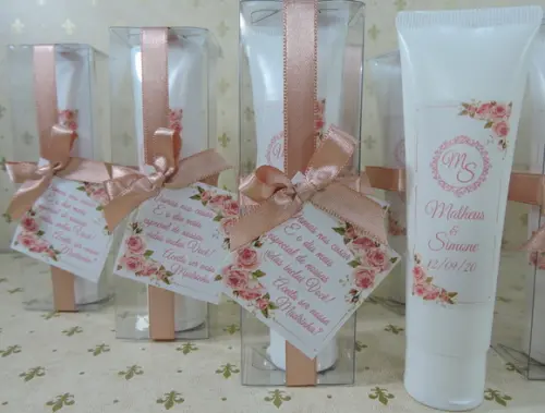 Lembrancinha de Casamento Bisnaga com Creme Noivado
