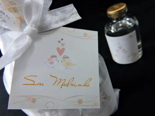 Lembrancinha de Casamento Dois Sachês e Mini Aromatizador