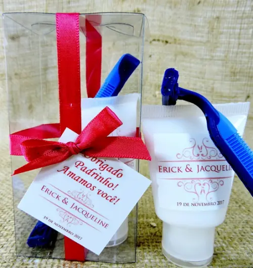 Lembrancinha de Casamento Kit Barbear para Padrinhos