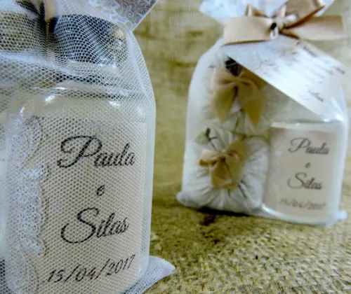 Lembrancinha de Casamento Mini Aromatizante e Dois Sachês