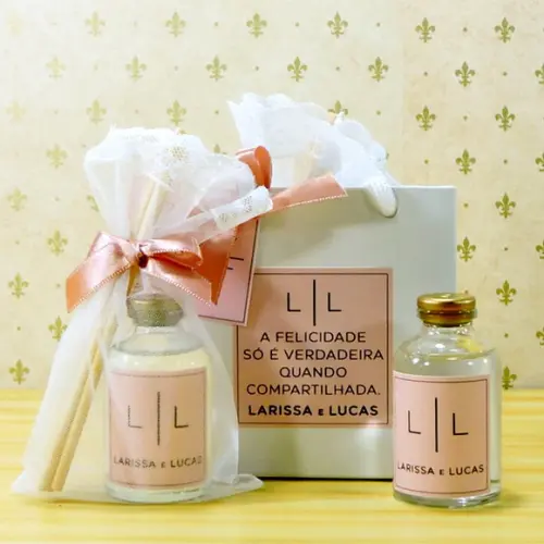 Lembrancinha de Casamento Mini Aromatizante na Sacolinha