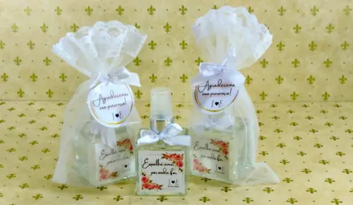 Lembrancinha de Casamento Mini Home Spray Organza Cheirinho