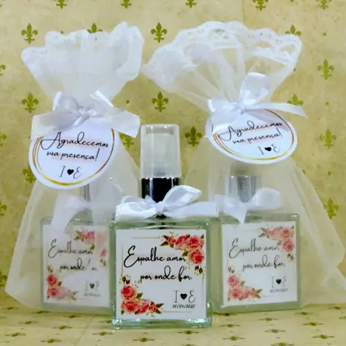 Lembrancinha de Casamento Mini Home Spray Organza Cheirinho