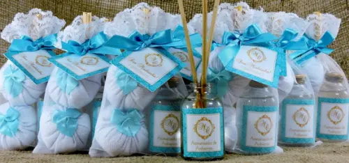 Lembrancinha de Casamento Sou Madrinha Mini Difusor e Sachês