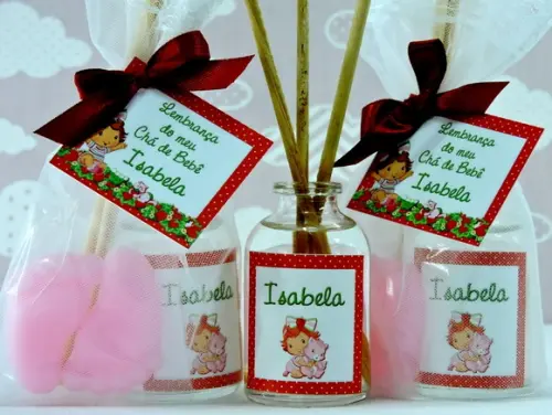 Lembrancinha de Chá de Bebê Aromatizante Pézinho na Organza