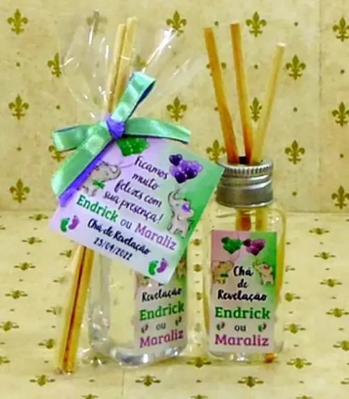 Lembrancinha de Chá de Revelação Mini Difusor Aromatizante