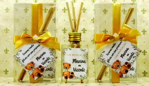 Lembrancinha de Chá de Revelação Mini Aromatizador Difusor