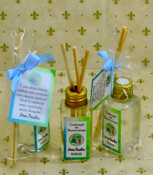 Lembrancinha de Formatura Difusor Varetas Mini Aromatizador